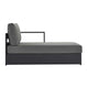 Modway Tahoe Powder-Coated Aluminum Outdoor Gray Charcoal with Weather-Resistant Cushions Modular Patio Lounger for Pool Furniture