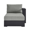 Modway Tahoe Powder-Coated Aluminum Outdoor Gray with Weather-Resistant Cushions Modular Patio Lounger for Pool Furniture or Sectional Sofa