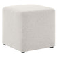 Modway Callum 17 Inch Square Ottoman in Ivory Fabric - Woven Heathered Fabric - Upholstered Ottoman for Living Room, Ottoman Side Table, Vanity Seat - Accent Table or Footrest Ottoman