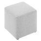 Modway Callum 17 Inch Square Ottoman in Heathered Weave Light Gray - Woven Heathered Fabric - Upholstered Ottoman for Living Room Ottoman