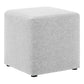 Modway Callum 17 Inch Square Ottoman in Heathered Weave Light Gray - Woven Heathered Fabric - Upholstered Ottoman for Living Room, Ottoman Side Table, Vanity Seat - Accent Table or Footrest Ottoman