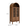 Modway Tessa Arched 71’’ Tall Storage Display Cabinet in Walnut Wood Grain MDY-EEI-6638-WAL