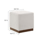Tilden 17’ Square Boucle Upholstered Ottoman - No Shipping Charges MDY-EEI-6641-CLO-WAL