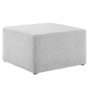 Callum Large 28" Square Woven Heathered Fabric Upholstered Ottoman  - No Shipping Charges