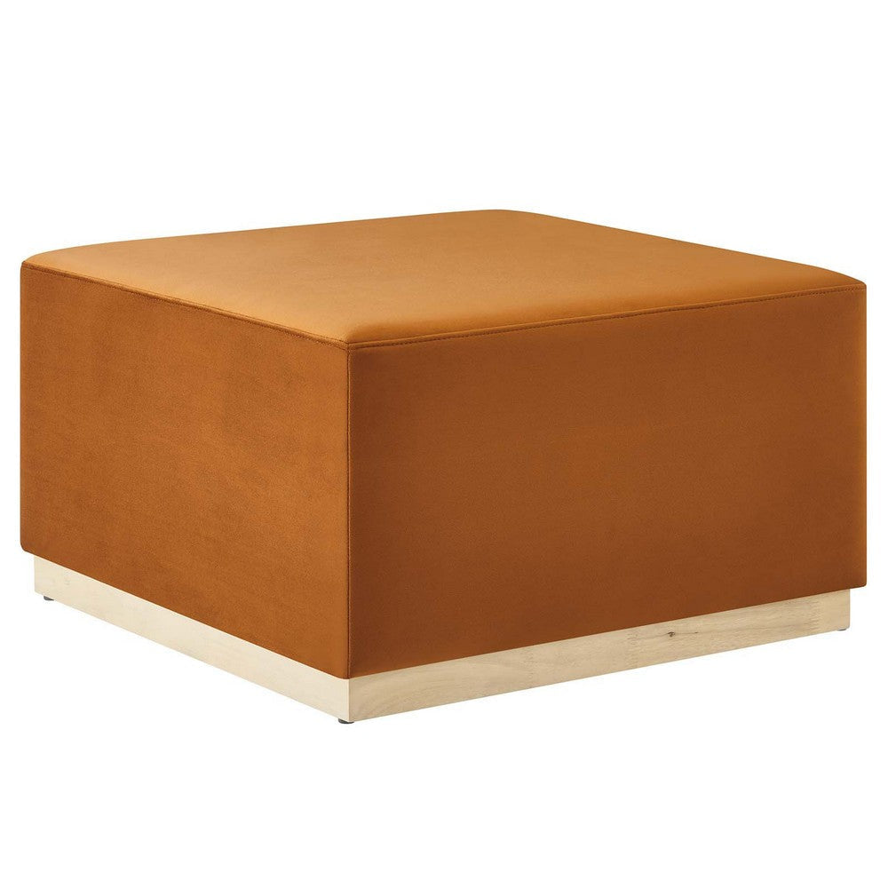 Tilden Large 28" Square Performance Velvet Upholstered Ottoman by Modway