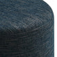 Callum Large 23" Round Woven Heathered Fabric Upholstered Ottoman  - No Shipping Charges