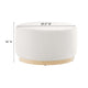 Tilden Large 29’ Round Performance Velvet Upholstered Ottoman - No Shipping Charges MDY-EEI-6648-ALA-NAT