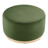 Tilden Large 29" Round Performance Velvet Upholstered Ottoman  - No Shipping Charges