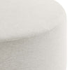 Modway Callum 38 Inch Round Ottoman in Ivory Fabric - Heathered Woven Fabric - Versatile Upholstered Coffee Table and Footrest - Couch