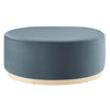 Tilden Large 38" Round Performance Velvet Upholstered Ottoman by Modway