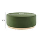 Tilden Large 38" Round Performance Velvet Upholstered Ottoman  - No Shipping Charges