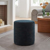 Callum 16" Round Woven Heathered Fabric Upholstered Ottoman  - No Shipping Charges