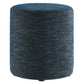 Callum 16" Round Woven Heathered Fabric Upholstered Ottoman  - No Shipping Charges