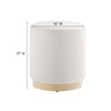 Modway 16’’ Round Performance Velvet Upholstered Upholstered Ottoman