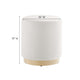 Modway 16’’ Round Performance Velvet Upholstered Upholstered Ottoman