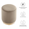 Tilden 16’’ Round Performance Velvet Upholstered Ottoman MDY-EEI-6652-TAU-NAT