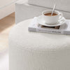Tilden 16" Round Sherpa Upholstered Ottoman  - No Shipping Charges