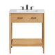 Modway Zaire 30” Mid-Century Bathroom Vanity Washstand in Natural White with Ceramic Sink Basin 30 Inches MDY-EEI-6662-NAT-WHI