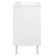 Modway Calla 24 Inch Single Combo White Compact Small Space Cabinet with Storage and Perforated Metal Doors Modern Freestanding Bathroom
