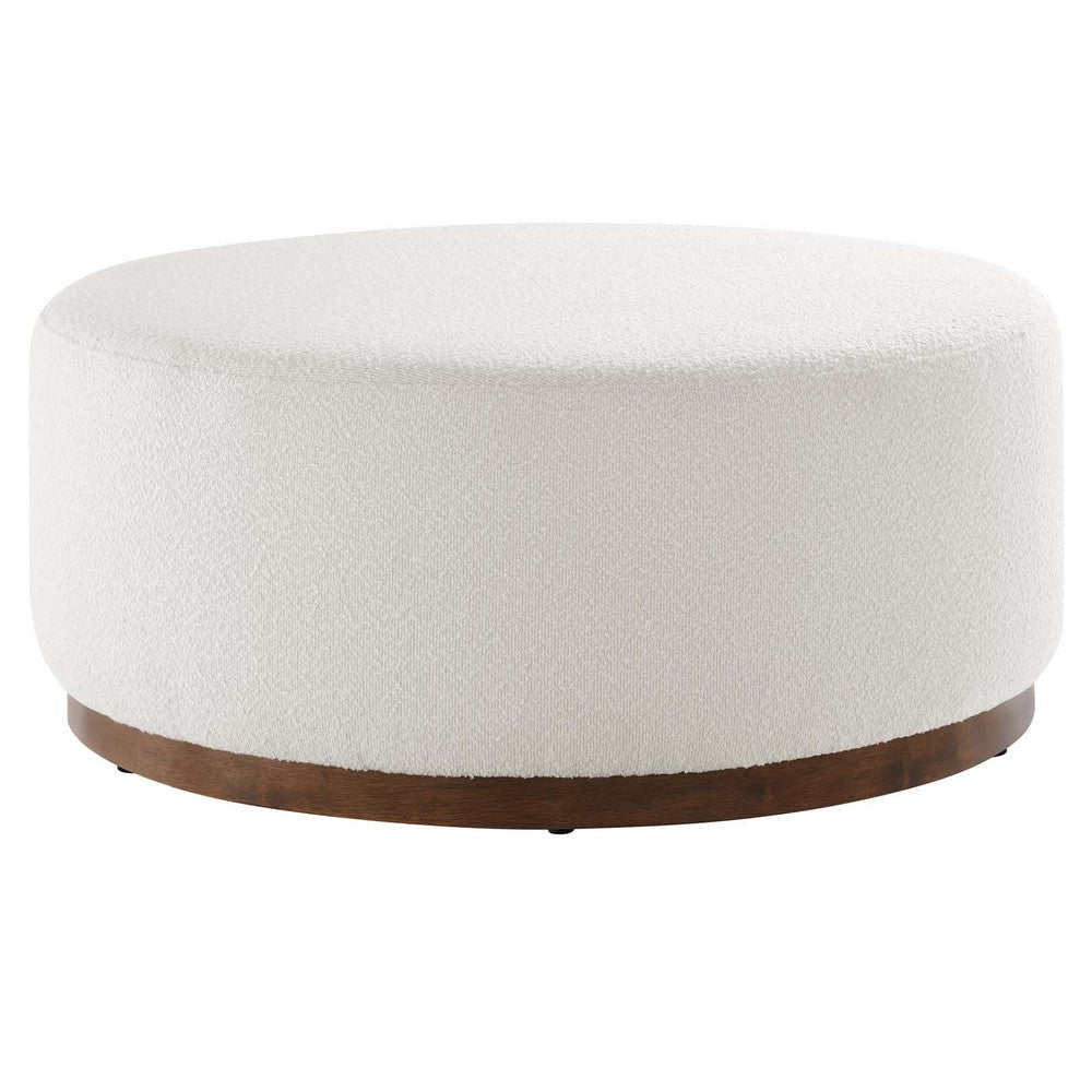 Tilden Large 38" Round Boucle Upholstered Upholstered Ottoman  - No Shipping Charges