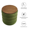 Mezzo Round Performance Velvet Storage Ottoman - No Shipping Charges MDY-EEI-6684-MOG
