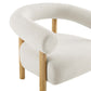 Modway Sable Accent Lounge Armchair with Heathered Fabric in Ivory Natural-Chair for Living Room MDY-EEI-6689-IVO-NAT