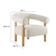 Modway Sable Accent Lounge Armchair with Heathered Fabric in Ivory Natural-Chair for Living Room MDY-EEI-6689-IVO-NAT