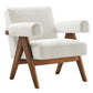 Modway Lyra Living Room Modern Accent Lounge Chair with Boucle Fabric in Ivory-Set of 2 MDY-EEI-6703-IVO