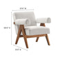 Modway Lyra Living Room Modern Accent Lounge Chair with Heathered Ivory Fabric-Set of 2 MDY-EEI-6704-HEI