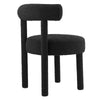 Modway Toulouse Boucle Fabric Upholstered Accent Dining Chair in Black-Set of 2 MDY-EEI-6705-BLK