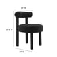 Modway Toulouse Boucle Fabric Upholstered Accent Dining Chair in Black-Set of 2 MDY-EEI-6705-BLK