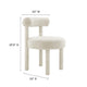Modway Toulouse Boucle Fabric Upholstered Accent Dining Chair in Ivory-Set of 2 MDY-EEI-6705-IVO