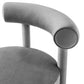 Modway Toulouse Performance Velvet Upholstered Accent Dining Chair in Gray with Stain-Resistant Upholstery-Set of 2 MDY-EEI-6706-GRY