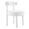 Modway Toulouse Performance Velvet Upholstered Accent Dining Chair in White with Stain-Resistant Upholstery-Set of 2 MDY-EEI-6706-WHI