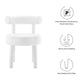 Modway Toulouse Performance Velvet Upholstered Accent Dining Chair in White with Stain-Resistant Upholstery-Set of 2 MDY-EEI-6706-WHI