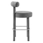 Modway Toulouse Performance Velvet Upholstered Bar Stool in Gray Silver with Stain-Resistant Upholstery-Set of 2 19.5 MDY-EEI-6710-GRY-SLV