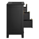 Modway EEI-6726-BLK-BLK Dixie 36” Solid Wood Bathroom Vanity Cabinet Black Black MDY-EEI-6726-BLK-BLK