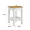 Modway Sunbrook 22’’ Kitchen Counter Stool in Oak White - Farmhouse Barstool for Kitchen Island or Breakfast Bar MDY-EEI-6729-OAK-WHI