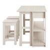 Meadowbrook 3-Piece Kitchen Island and Stool Set - No Shipping Charges MDY-EEI-6731-WMA