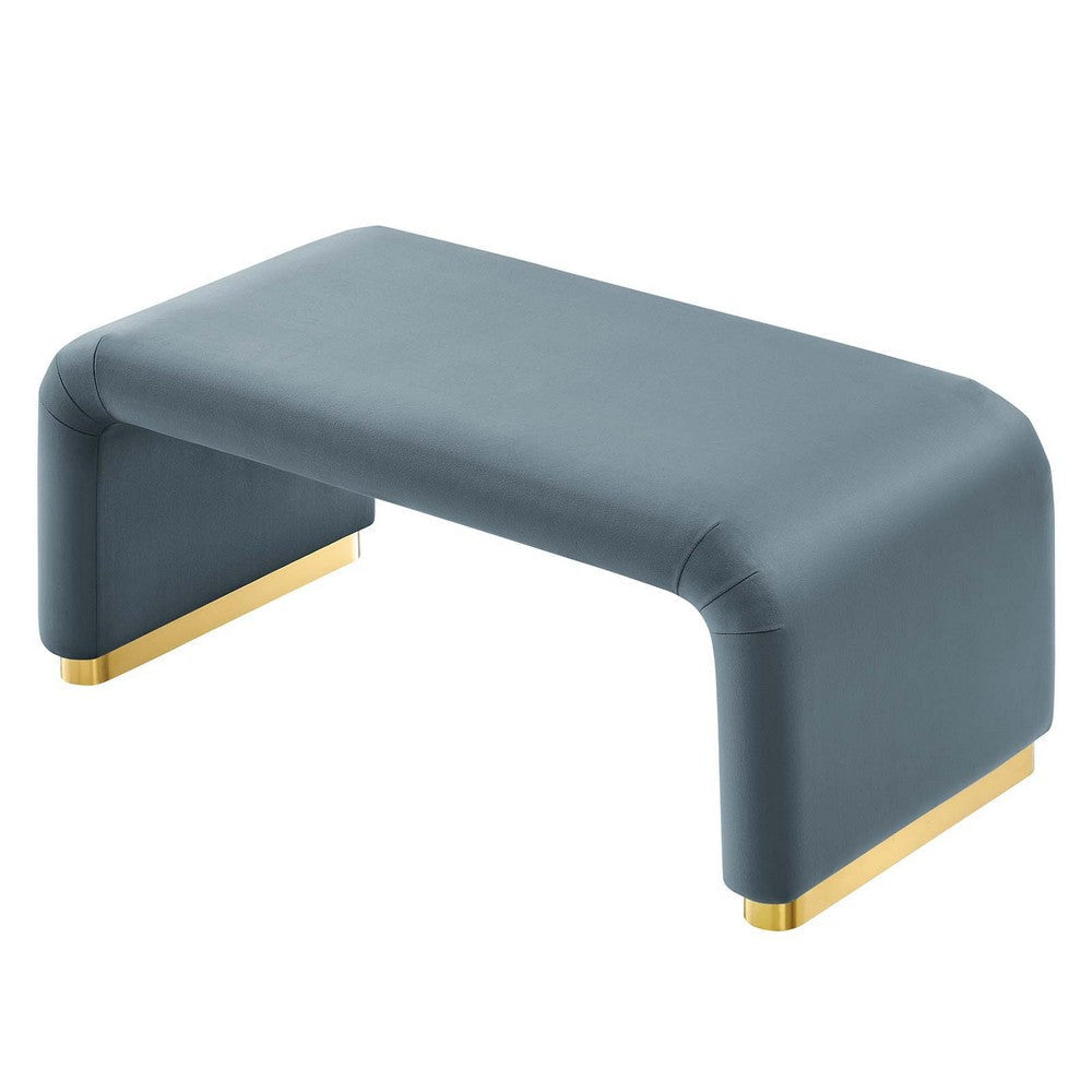 Koda Performance Velvet Waterfall Ottoman  - No Shipping Charges