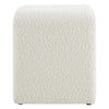 Modway Simba 24’’ Boucle Fabric Upholstered Waterfall Stool or Side Table in Ivory 24 Inches MDY-EEI-6737-IVO