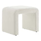 Modway Simba 24" Boucle Fabric Upholstered Waterfall Stool or Side Table in Ivory, 24 Inches