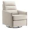 Modway Etta Upholstered Fabric Lounge Chair in Oatmeal, with Swivel Base