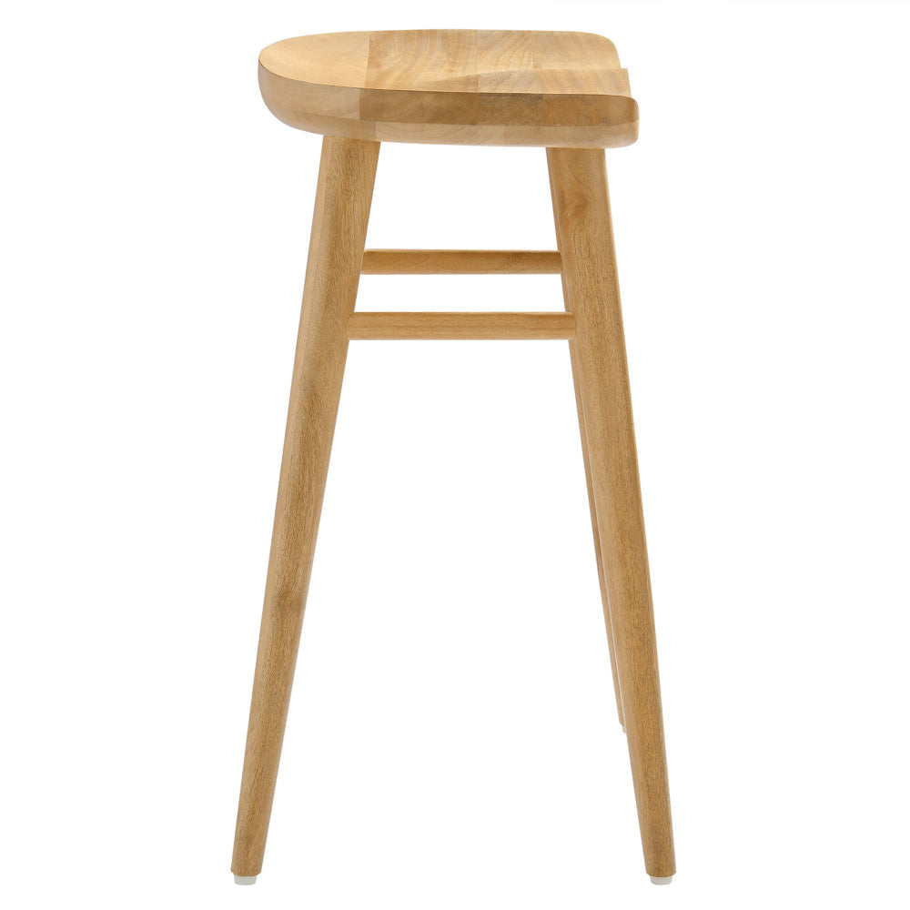 Modway EEI-6739-OAK Saville Backless Wood Counter Stools - Set of 2 Oak