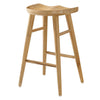 Modway EEI-6739-OAK Saville Backless Wood Counter Stools - Set of 2 Oak