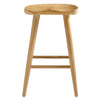Modway EEI-6739-OAK Saville Backless Wood Counter Stools - Set of 2 Oak