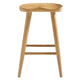 Modway EEI-6739-OAK Saville Backless Wood Counter Stools - Set of 2 Oak