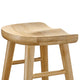 Modway EEI-6739-OAK Saville Backless Wood Counter Stools - Set of 2 Oak