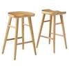 Modway EEI-6739-OAK Saville Backless Wood Counter Stools - Set of 2, Oak