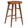 Modway EEI-6739-WAL Saville Backless Wood Counter Stools - Set of 2 Walnut